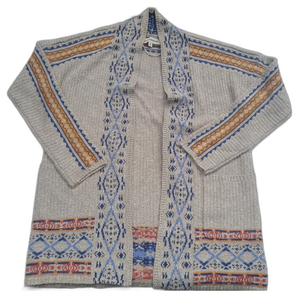Lucky Brand Women's Aztec Tribal Knit Cardigan